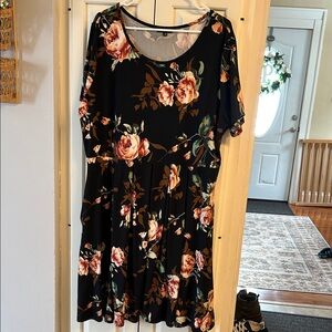 Floral Black Dress Tralilbee 3x